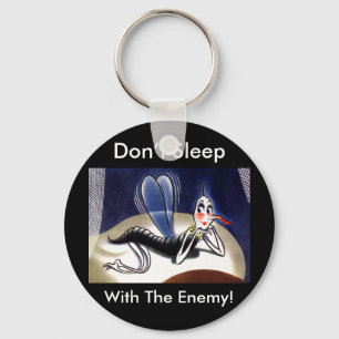 Porte-clés Vintage Madame Malaria Mosquito