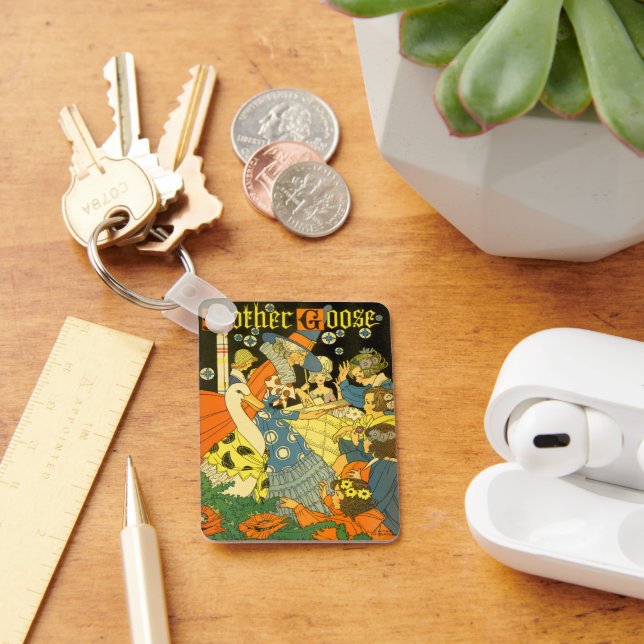 Porte-clés Vintage Mère Oie Lecture Livres aux enfants (Bureau)