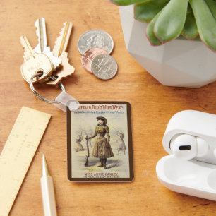 Porte-clés Vintage Miss Annie Oakley, Western Cowgirl