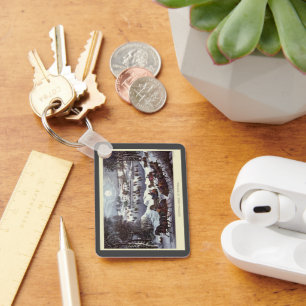 Porte-clés Vintage Noël, Central Park en hiver