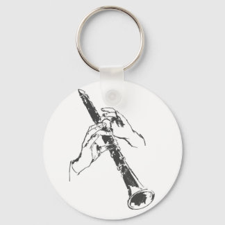 Porte-clés Vintage noir blanc mains Clarinet Benny Goodman