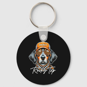 Porte-clés Vintage Orange Blooké Tennessee Amoureux des chien