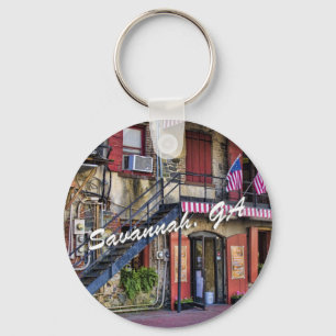 Porte-clés Vintage River Street Savannah Georgia Travel Photo