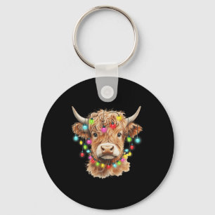 Porte-clés Vintage Scotland Highland vache animal Noël Xma