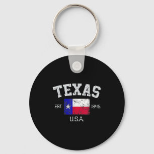 Porte-clés Vintage Texas Austin Est 1845 For Men Women &amp ;