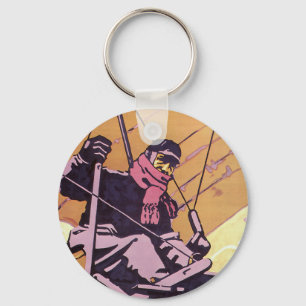 Porte-clés Vintage Transportation Hang Glider Aircraft