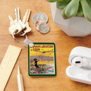 Porte-clés Vintage Travel, Airplanes Air Show, Lyon, France