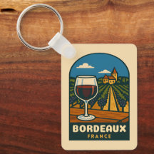 Vintage Travel Bordeaux France Vineyard Retro