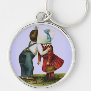 Porte-clés Vintage Valentine Premier baiser Porte - clé