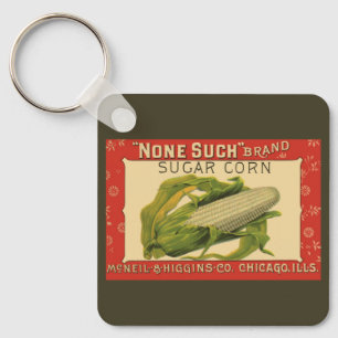Porte-clés Vintage Vegetable Label Art, None Such Sugar Corn