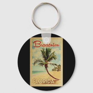 Porte-clés Vintage voyage Bradenton Palm Tree