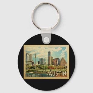 Porte-clés Vintage voyage d'Austin le Texas