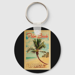 Porte-clés Vintage voyage de plage de palmier de la Floride