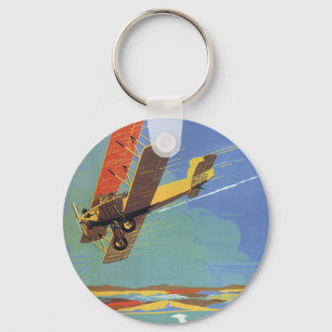 Porte-clés Vintage voyage et transport Antique Biplane