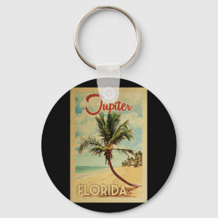 Porte-clés Vintage voyage Jupiter Palm Tree