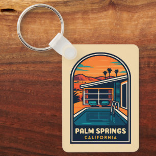 Porte-clés Vintage voyage rétro Palm Springs Californie