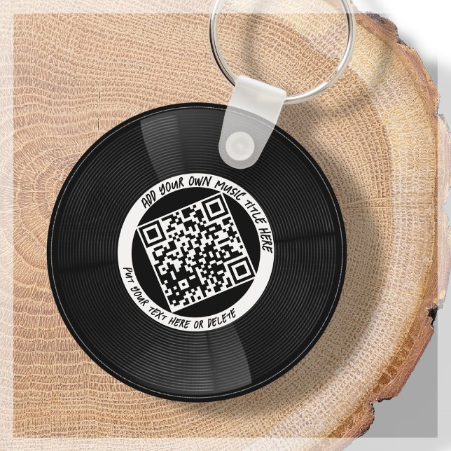 Porte-clés Vinyle | DJ musicien | Code QR (Créateur téléchargé)