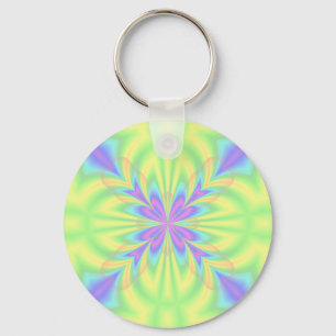 Porte-clés Violet clair et Motif vert
