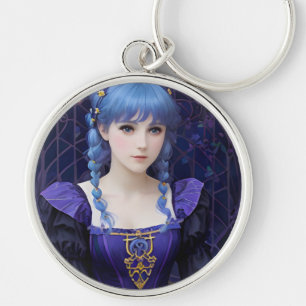Porte-clés Violet le mignon foncé académique fille Imaginaire
