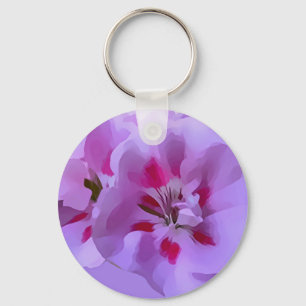 Porte-clés Violet rose Abstrait Hibiscus Fleur