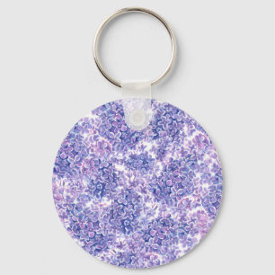 Porte-clés Violette aquarelle fleurs lilas