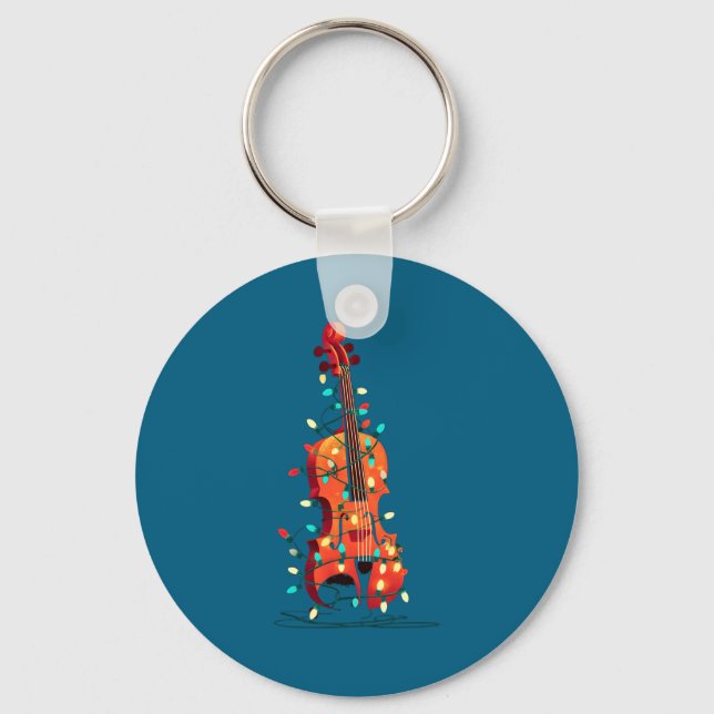 Porte-clés Violin Christmas Graphics Lights Lover Player Viol (Recto)