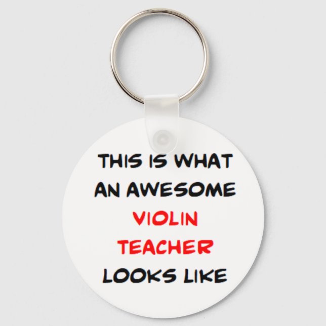 Porte-clés violin teacher, awesome (Recto)