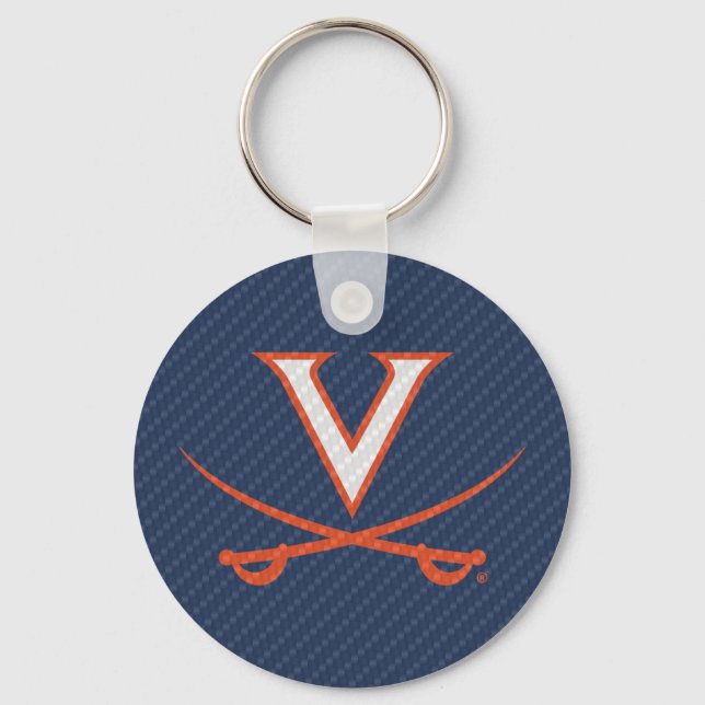 Porte-clés Virginia Cavaliers Fibre de carbone (Recto)