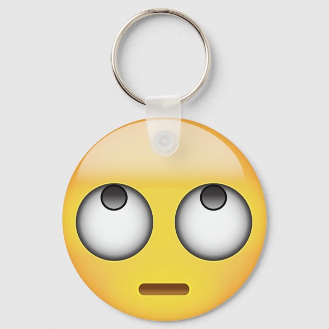 Porte-clés Visage avec les yeux roulants Emoji (Recto)