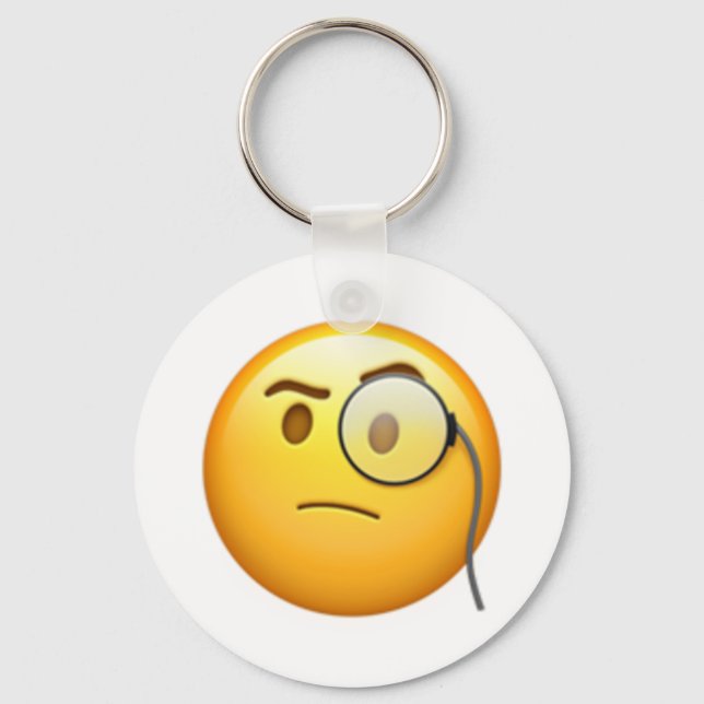 Porte-clés Visage avec Monocle - Emoji (Recto)