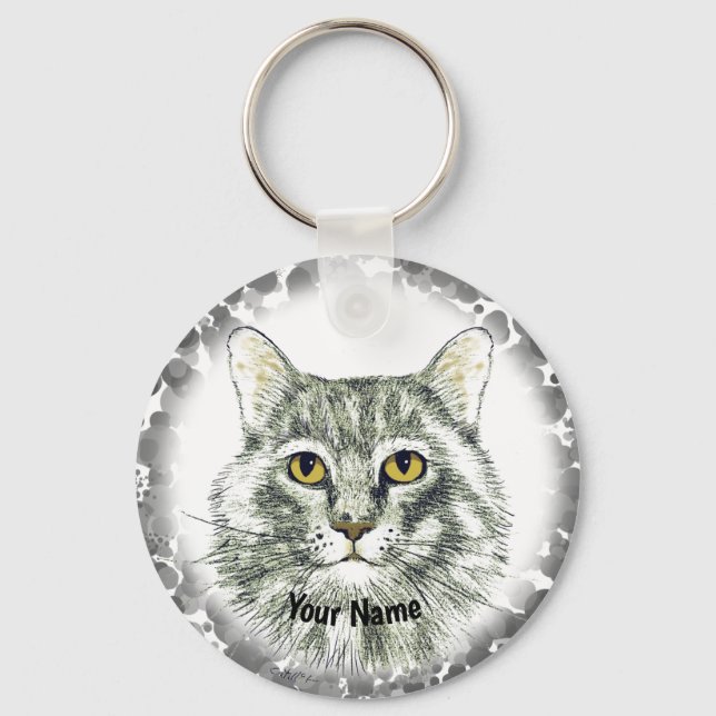 Porte-clés visage de chat (Recto)