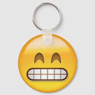 Porte-clés Visage Grinning Avec Les Yeux Souriants Emoji