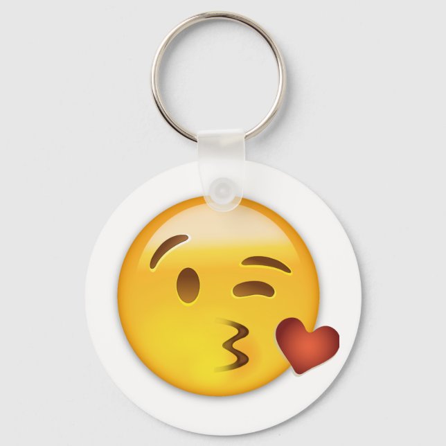 Porte-clés Visage Jeter Un Baiser Emoji (Recto)
