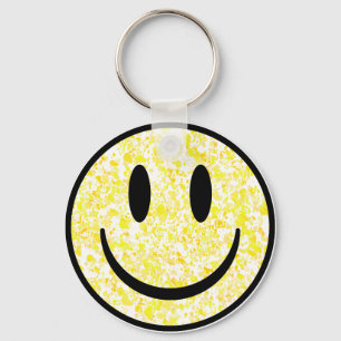 Porte-clés Visage souriant éclaboussé