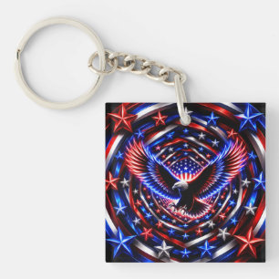 Porte-clés Vision Spirale Américaine – Aigle Patriotique Opti