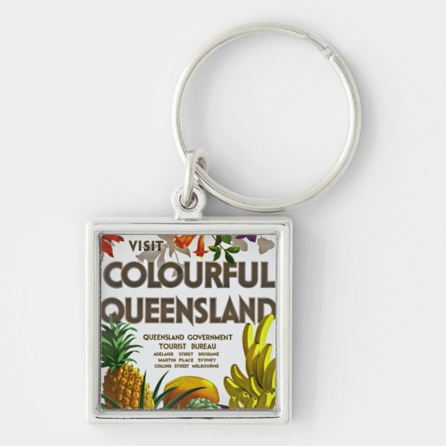Porte-clés Visiter Colorful Queensland (Devant)