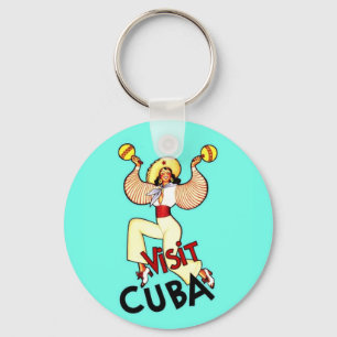 Porte-clés Visiter Cuba Vintage voyage