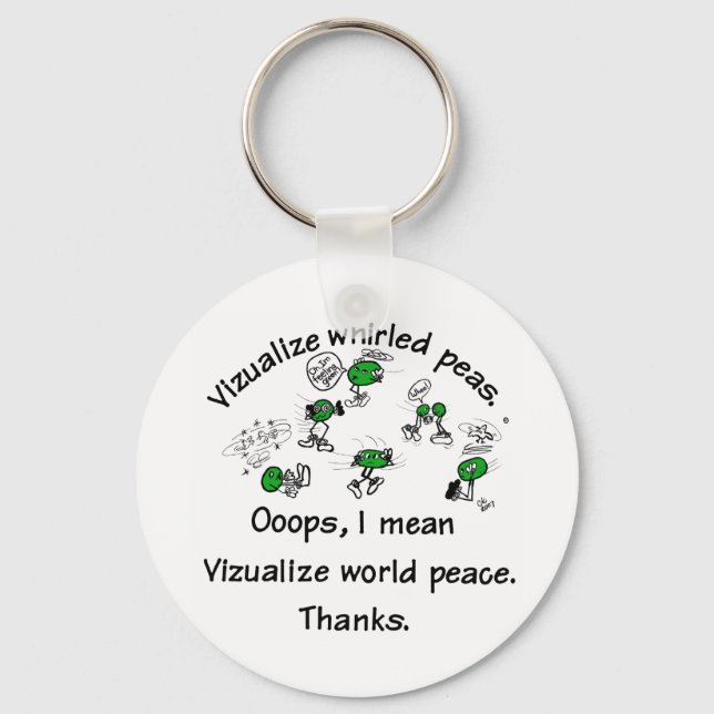 Porte-clés Visualiser les pois tourbés - Customisés (Recto)