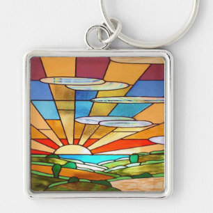 Porte-clés Vitrail Art Déco 1