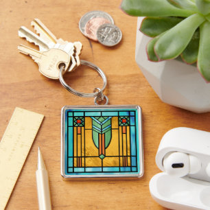Porte-clés Vitrail Art Déco 3