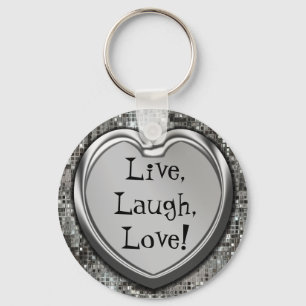 Porte-clés Vivant, rire, amour ! Porte - clé