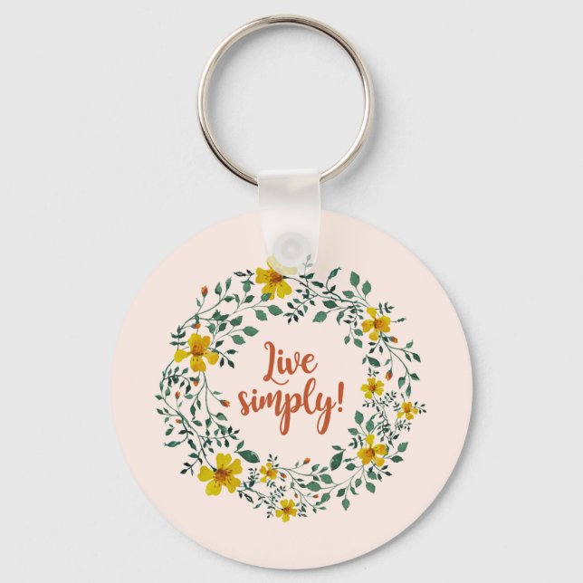 PORTE-CLÉS VIVRE SIMPLEMENT ! (Recto)