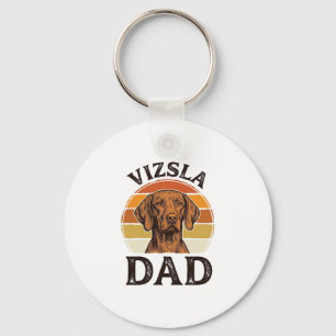 Porte-clés Vizsla Papa Gravure Vintage Dessin de Chien_1