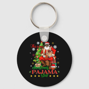 Porte-clés Voici mon pyjama de Noël Noir Africain-Américain