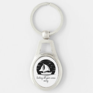 Porte-clés Voilier Bateau Voilier Yacht Inspiration Citation