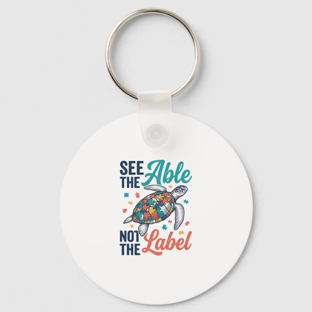 Porte-clés Voir le design du t-shirt de sensibilisation au pu (Recto)