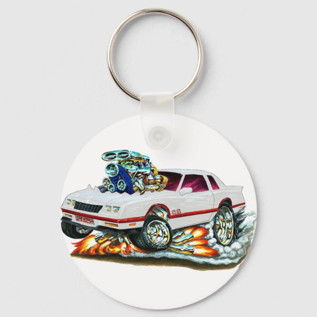 Porte-clés Voiture blanche Monte Carlo 1983-88 (Recto)