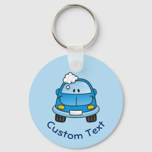 Porte-clés Voiture bleue avec Porte - clé à bulles