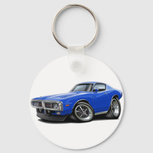 Porte-clés Voiture bleue Charger 1973-74