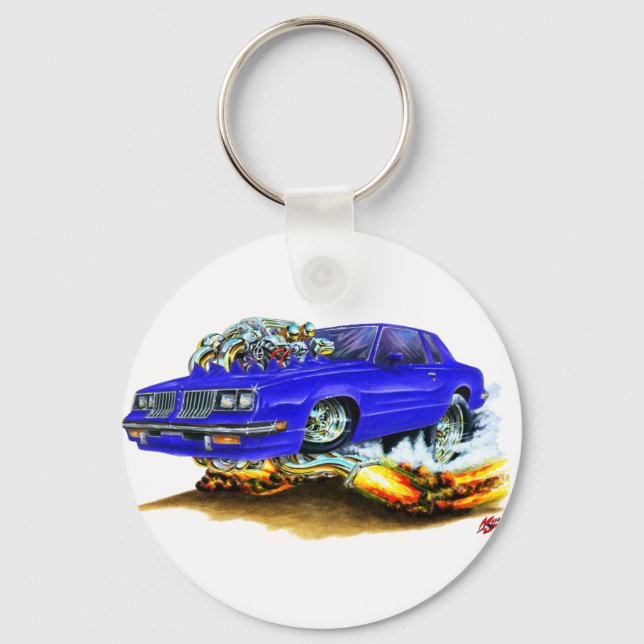 Porte-clés Voiture bleue Cutlass 1983-88 (Recto)